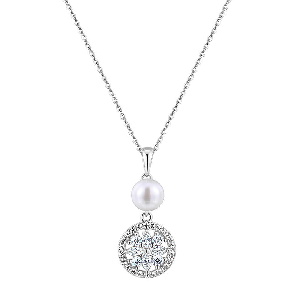 Cultured Freshwater Pearl Drop Necklace In Sterling Silver Secrets Shhh