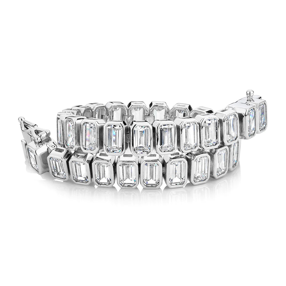 Sparkling Halo Tennis Bracelet | Sterling silver | Pandora US