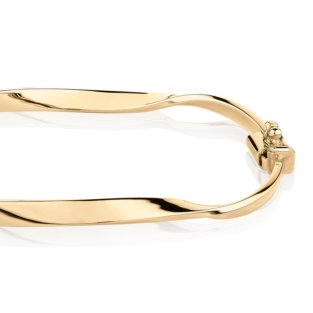 Bangle in 10 carat yellow gold