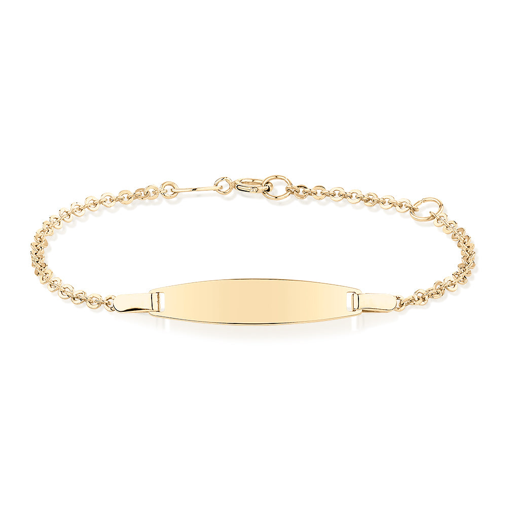 Child bracelet in 10 carat yellow gold