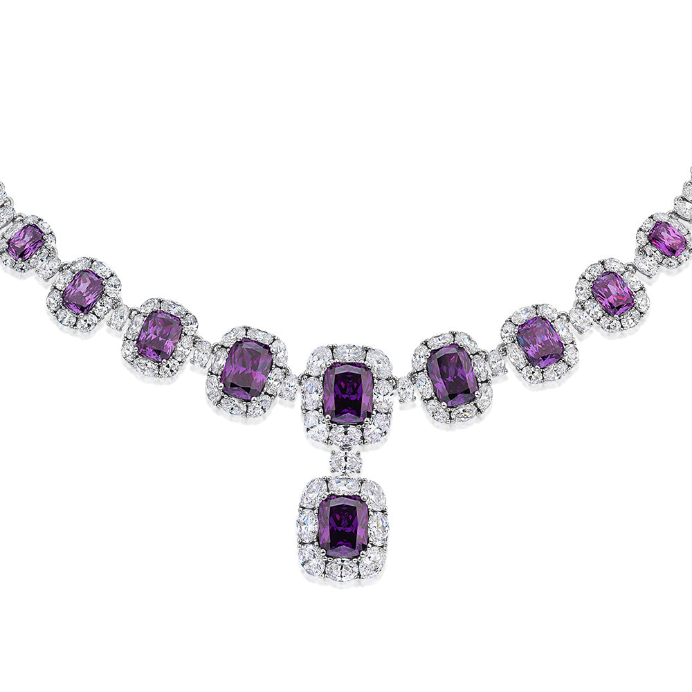 Amethyst statement sale necklace