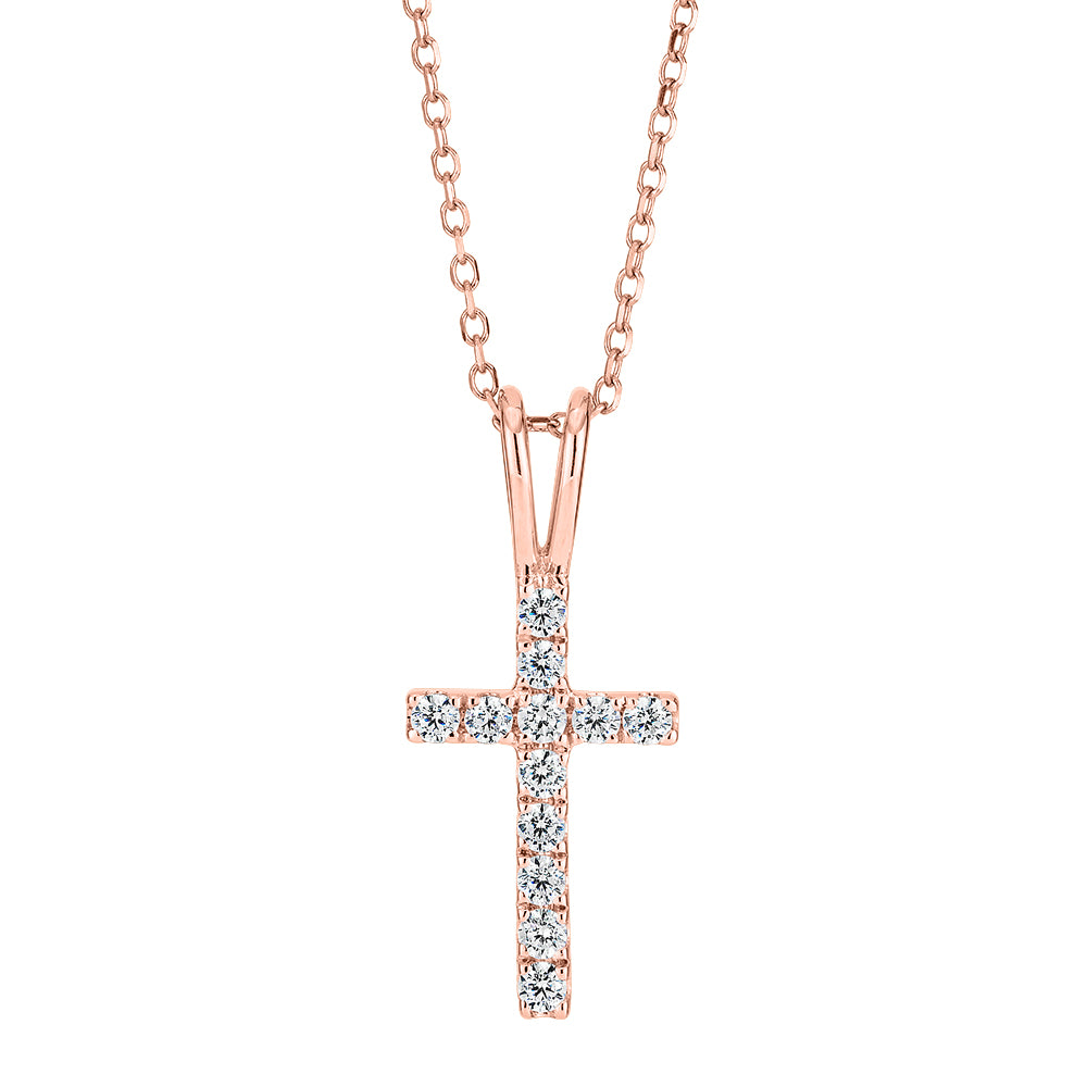 Rose store cross pendant