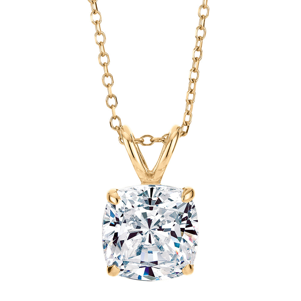 Cushion cut on sale diamond pendant