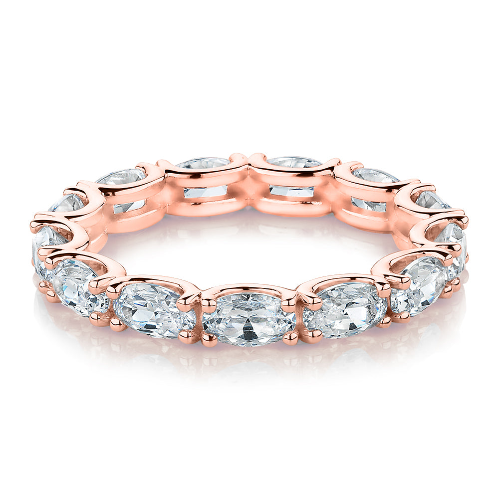 Rose gold deals diamond eternity band