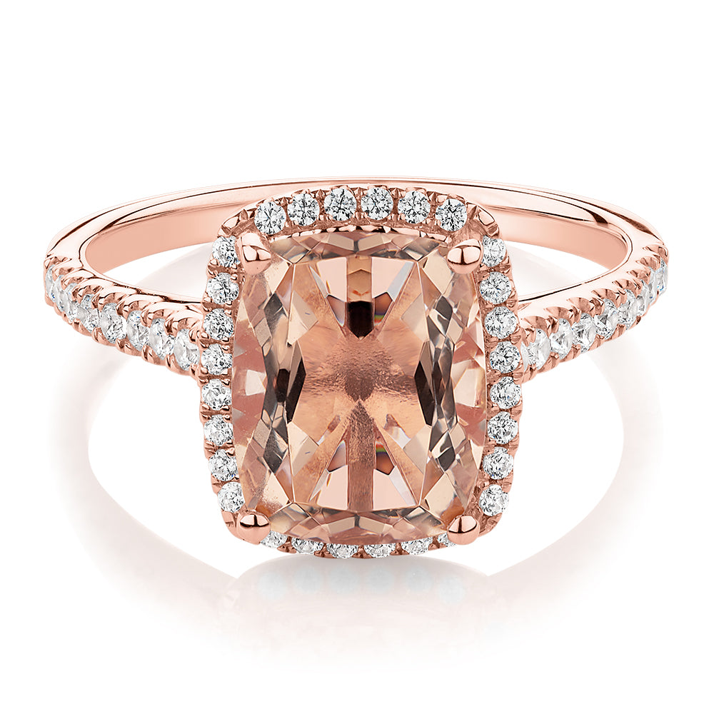 Cushion cut deals morganite