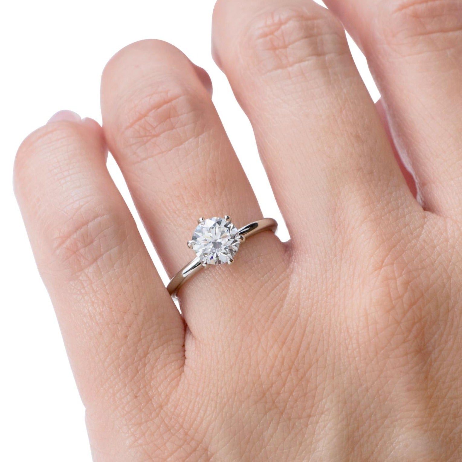 premium certified lab-grown diamond engagement ring