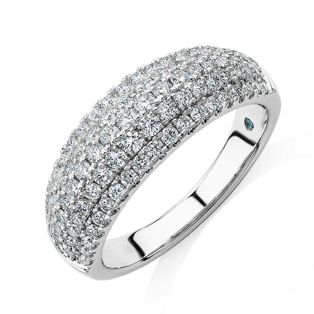 Premium Lab-Grown Diamond, 1.00 carat TW round brilliant dress ring in 10 carat white gold