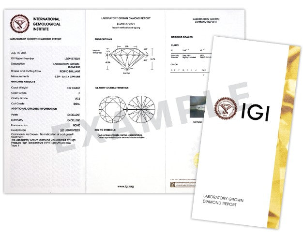 international gemological institute laboratory grown diamond report