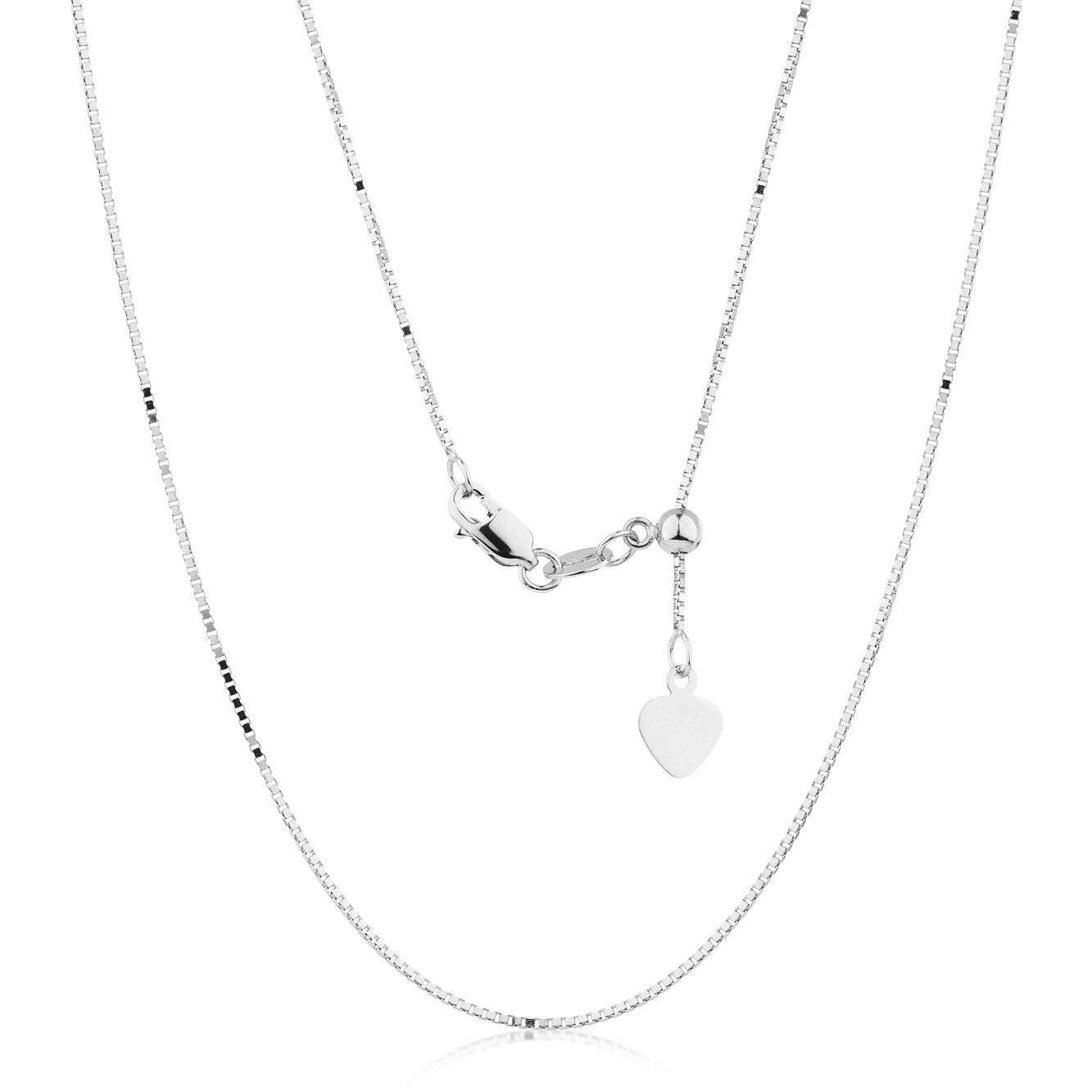 White gold store adjustable chain necklace