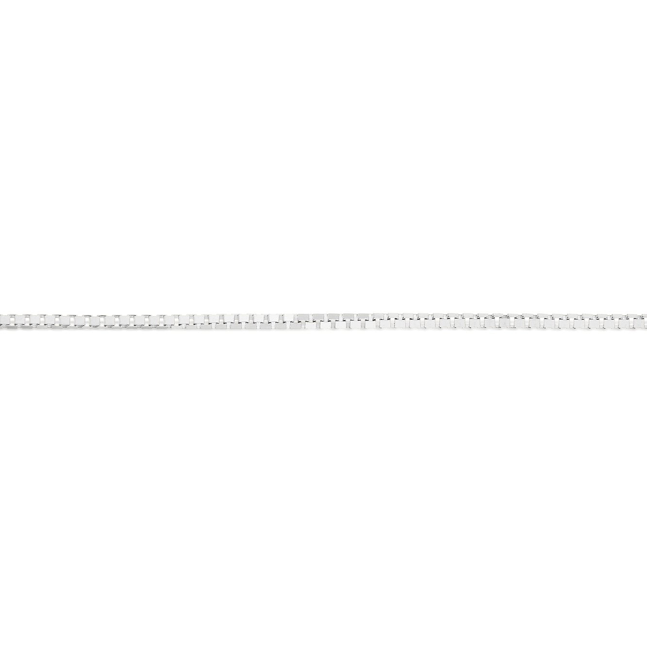 40CM box chain in 10 carat white gold