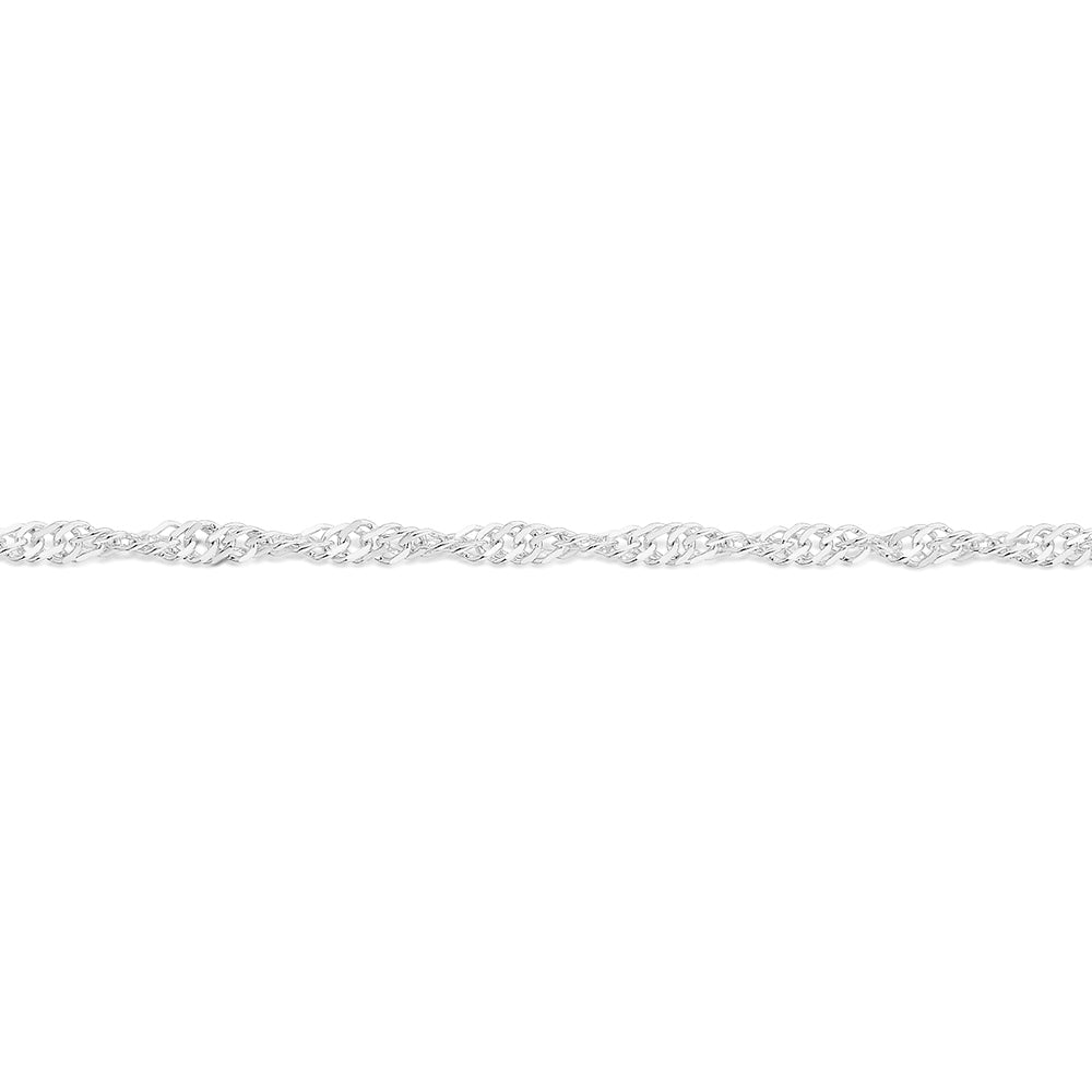 40CM singapore chain in 10 carat white gold