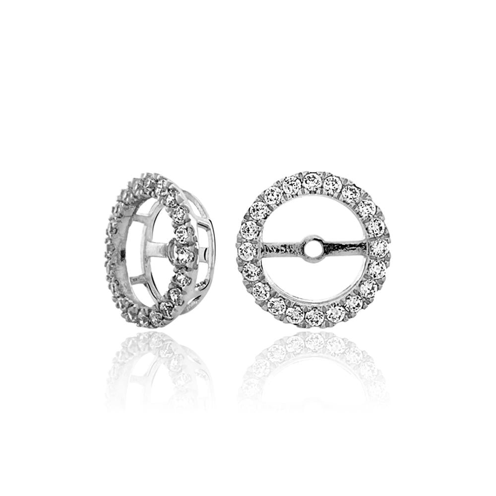 Hoop earring jackets for deals diamond studs