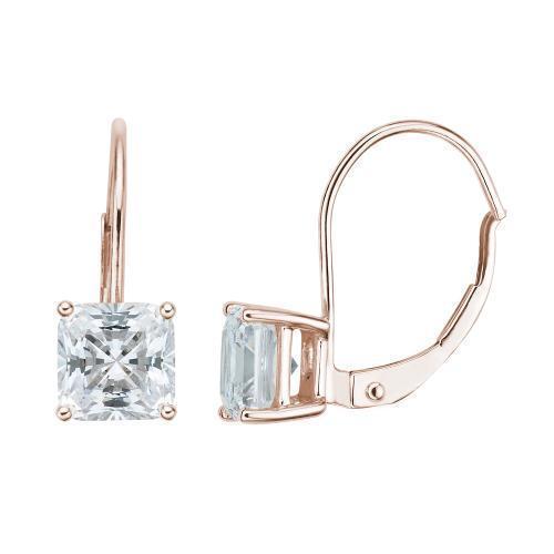 2 ct diamond store earrings princess cut