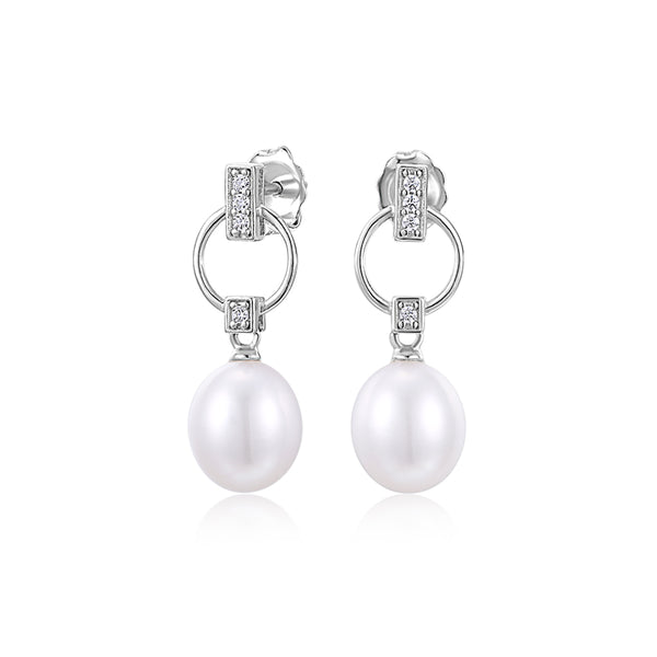 Pearl Earrings Chandelier Sterling Silver offers Dangling Earrings