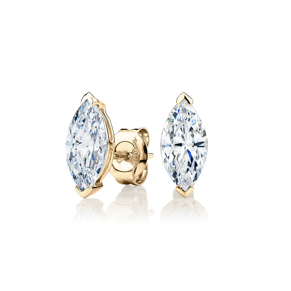 Marquise diamond store earrings studs