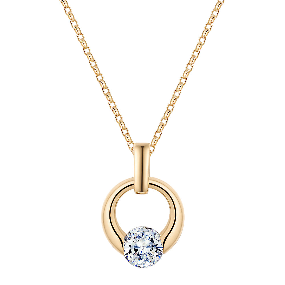 Round diamond on sale solitaire pendant