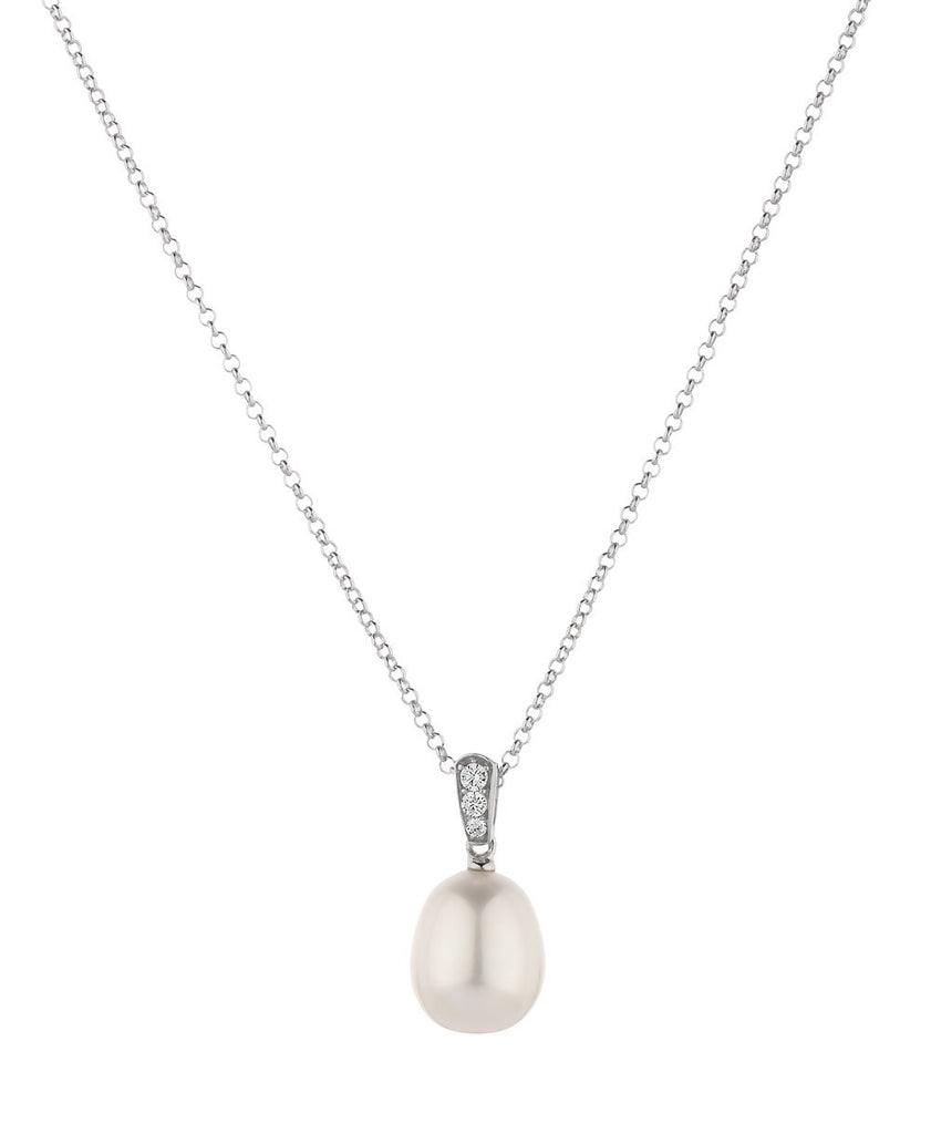 Cultured freshwater pearl necklace in sterling silver – Secrets Shhh