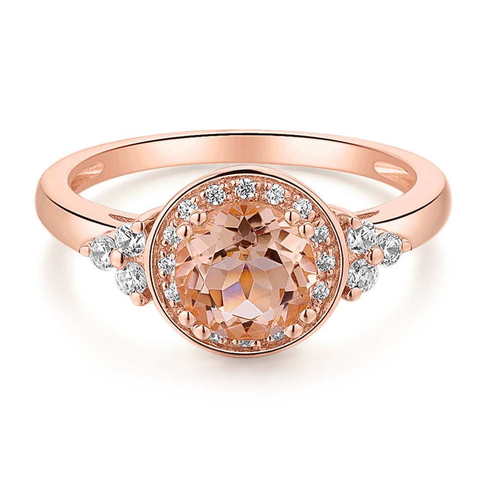 Rose gold and morganite deals engagement ring